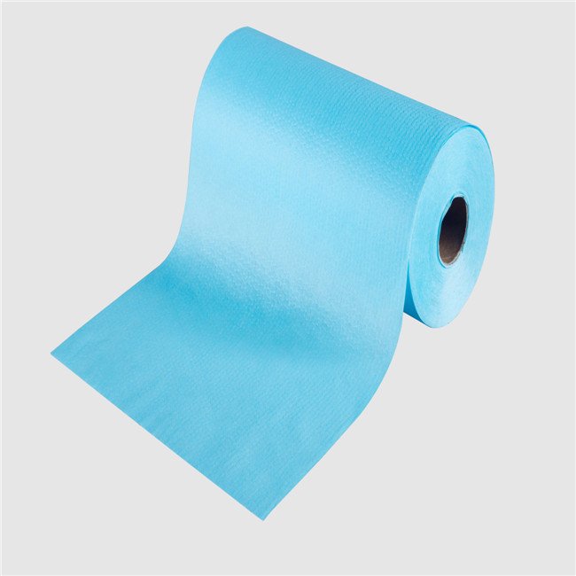 55%woodpulp 45%pet/pp 40-110gsm industrial spunlace wipe nonwoven fabric jumbo rolls